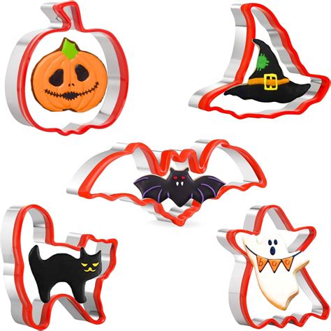 Amazon.com: Quacc 8 PCS Halloween Cookie Cutter Set Stainless Steel ...