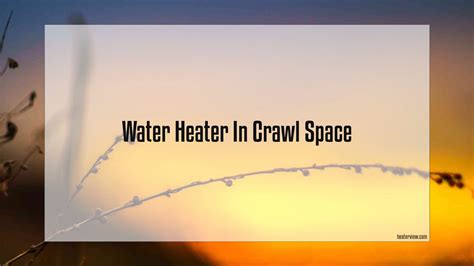 Water In Crawl Space