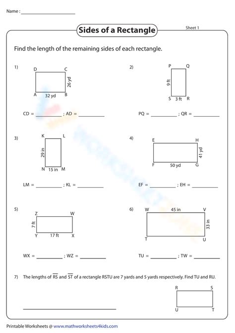 Image result for Rectangle Sides