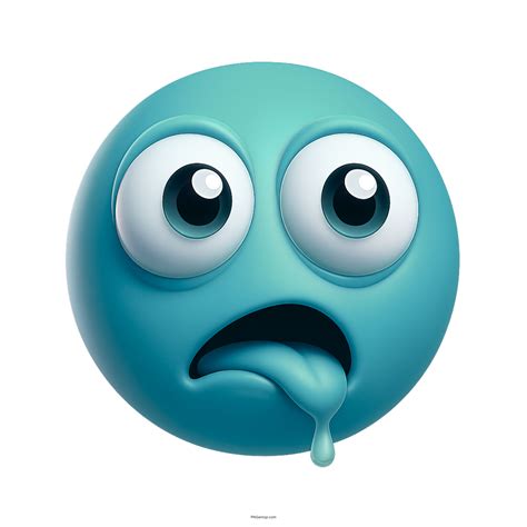 Drool Emoji Multiple Colorful 3D PNG, Transparent, ClipArt - PNG Emoji