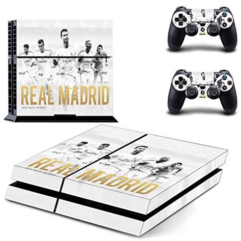Elton Real Madrid Gold Edition Theme 3M Skin Cover for PS4 Console and ...