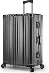 EverBest Polycarbonate Zipperless Hardcase Aluminum Frame 360° Double ...