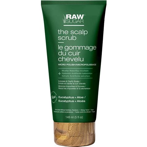 Raw Sugar Scalp Scrub Micro Polish - Vegan, Cruelty-Free Exfoliating ...