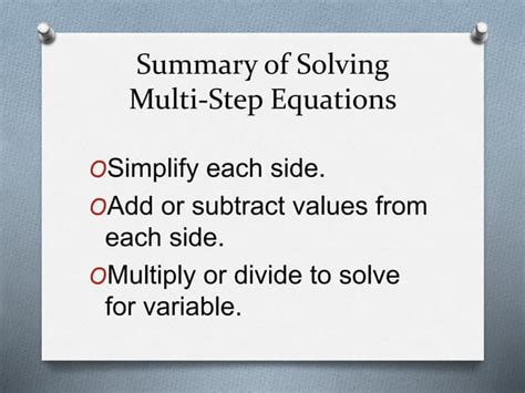 Solving Multi-Step Equation Notes 的图像结果