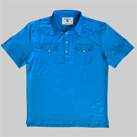 Pearl Snap Polo Hawaiian Ocean | Rowel Western – Rowel Western Wear
