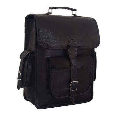 Charcoal Black Lather Backpack | Classic Leather Backpack For Men ...