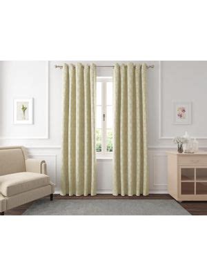 Buy GM Geometric Room Darkening Curtains 7 Feet in Cream Colour (Set of ...