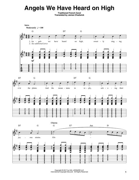 Angels We Have Heard On High by Traditional French Carol Sheet Music ...