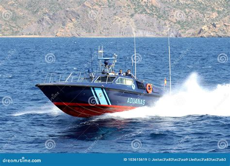 Fast Boat of the Spanish Customs Service. Editorial Stock Image - Image ...