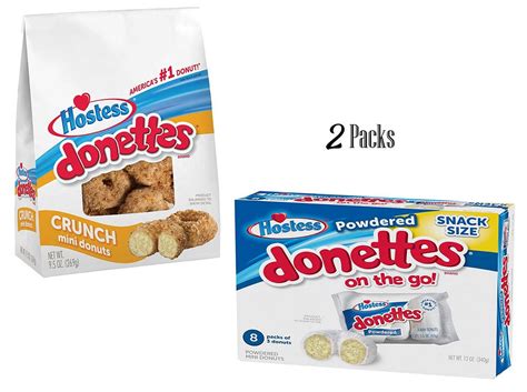 HOSTESS Powdered DONETTES Donuts Snack Pack, 8 count, 12.0 oz and ...