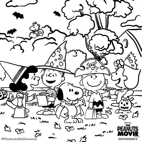 Free Printable Charlie Brown Halloween Coloring Pages