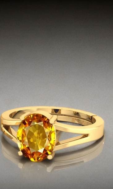 Yellow Sapphire Ring - Buy Yellow Sapphire Ring online at Best Prices ...