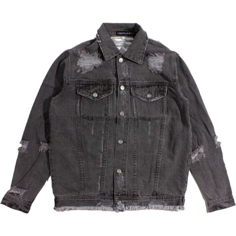 Christian Rose Women's Grey Distressed Denim Jacket | The Rainy Days