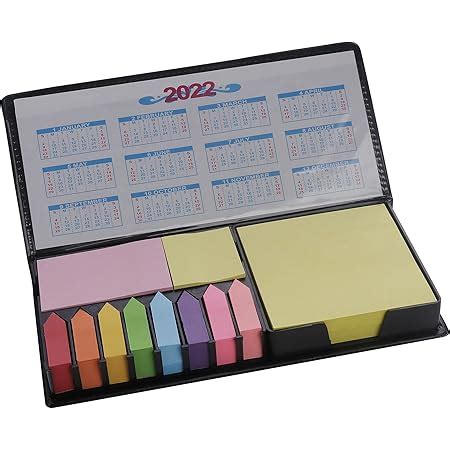 Kabeer Art Sticky Note Memo Pad With Arrow Flags In PU Leather Case ...