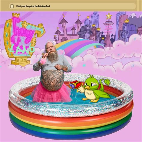 Help, I'm trying to paint my pet at the rainbow pool but the fountain ...