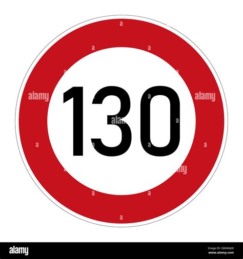 130 speed limit sign hi-res stock photography and images - Alamy