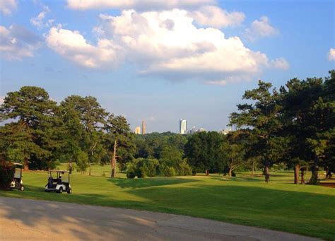 Beautiful Afternoon at Chastain Park Golf Course, Buckhead Skyline View