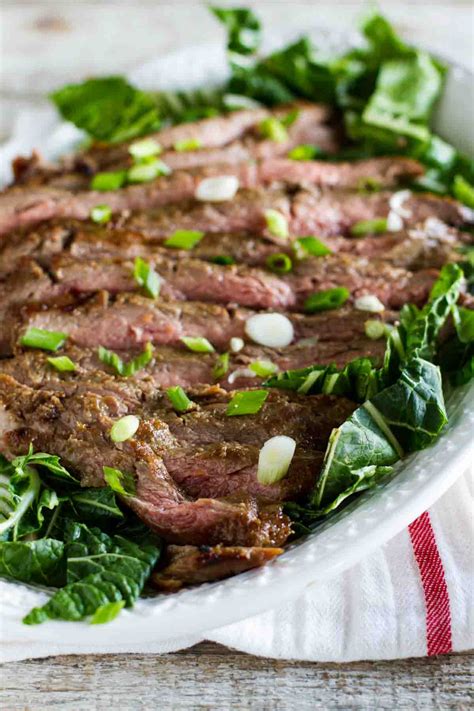 Korean Barbecue Flank Steak Recipe - Taste and Tell