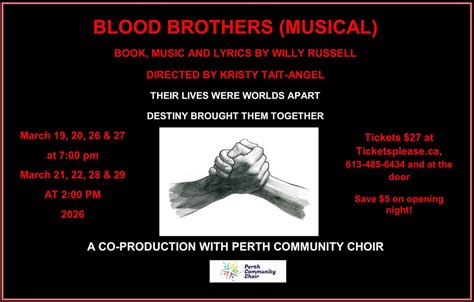 Studio Theatre Productions Presents Blood Brothers (Musical) , 63 Gore ...