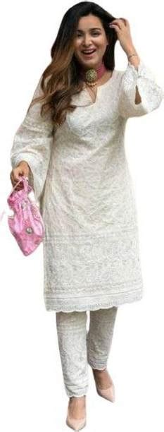 White Chikankari Kurti - Buy White Chikankari Kurti online at Best ...
