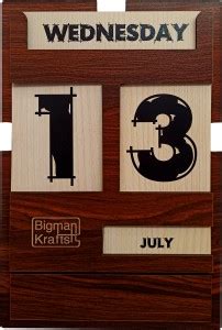 Kraft X Wooden Wall Hanging Calendar 2023 Made of Wood & Craft Material ...