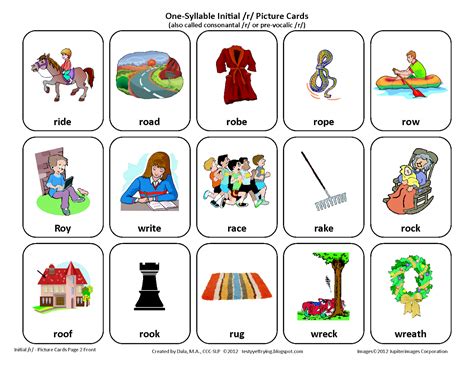 Consonant Blends Word List Speech Therapy