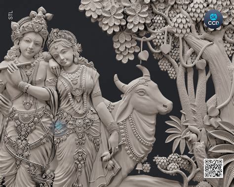 Buy Radha Krishna STL 3D Model Carvign Model CNC Router Carving Online ...