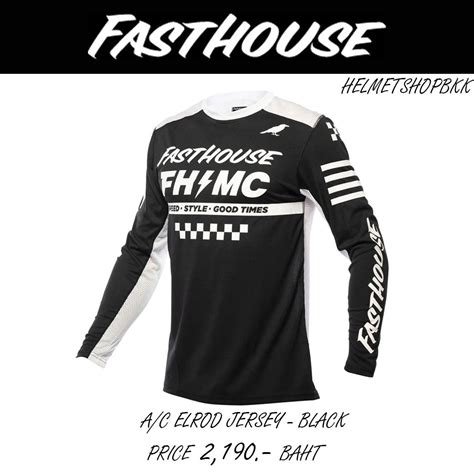 เสื้อแขนยาว FASTHOUSE A/C ELROD JERSEY BLACK - Helmetshopbkk