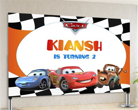 Car Theme Personalized Backdrop | Birthday Party Decorations Online ...