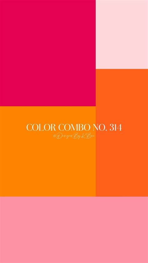 Color palette pink, Orange color palettes, Color design inspiration