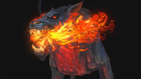 Fire Hell Hound FanArt - 3D model by julescano [045e559] - Sketchfab