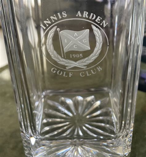 INNIS ARDEN GOLF CLUB CRYSTAL DECANTER WITH STOPPER