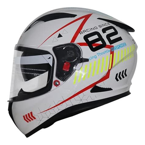 TVS Racing Helmet for Men Anti-Fog Pin-Lock, Aerodynamic Design & DOT ...