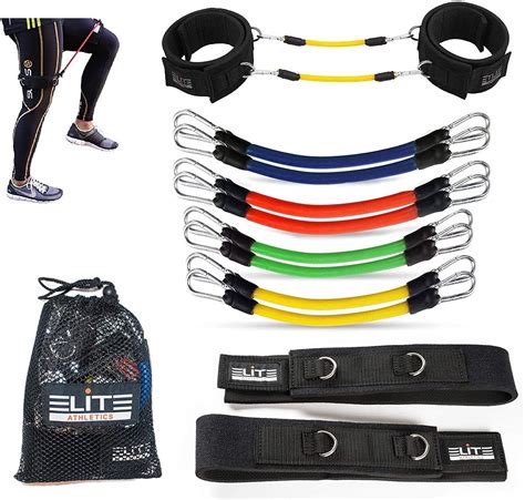 11 Piece Speed Agility Strength Leg Resistance Bands- Fitness Exercise ...