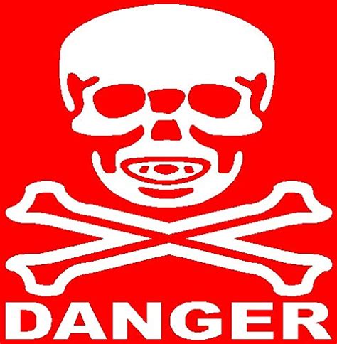 Ansh Danger Hood, Bumper, Sides, Windows Car Sticker (Red) Length 12 cm ...