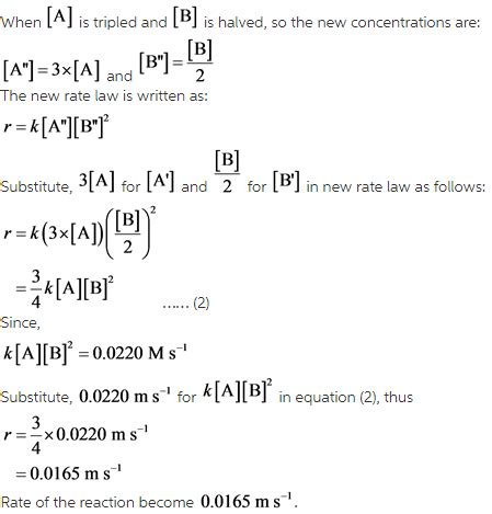 What will the initial rate be if [A] is halved and [B] is tripled ...