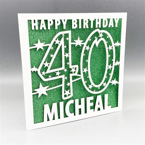 Personalised 40th Birthday Card for Her Custom 40th Birthday Card for ...