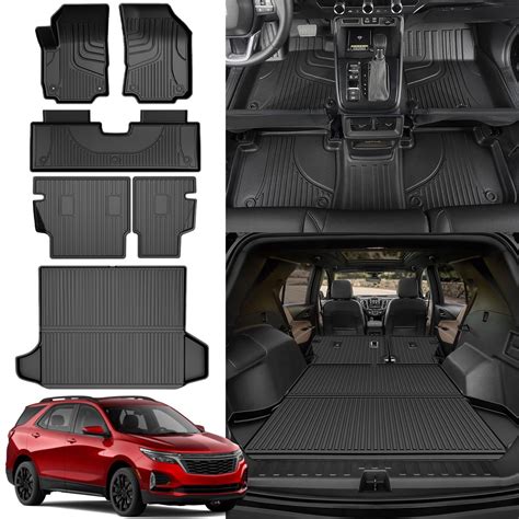 IKABEVEM Floor Liners & Cargo Liners for 2018-2024 Chevy Equinox Fuel ...