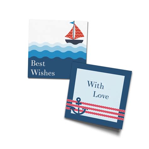 Sailor-Themed Personalised Fold Gift Cards | Nautical & Fun Design – REFUSE