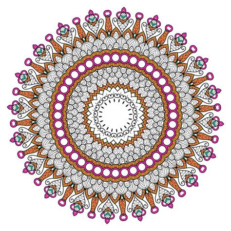 Mandalas. Ornement rond décoratif coloré isolé sur fond blanc ...