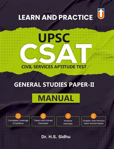 Buy UPSC CSAT General Studies Paper II Manual by Dr. H. S. Sidhu, Civil ...