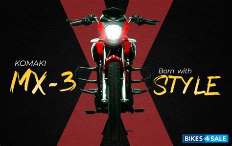 KOMAKI MX-3 price, specs, mileage, colours, photos and reviews - Bikes4Sale