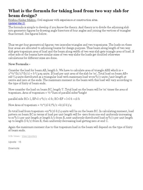 Load Calculation of Two Way Slab 的图像结果