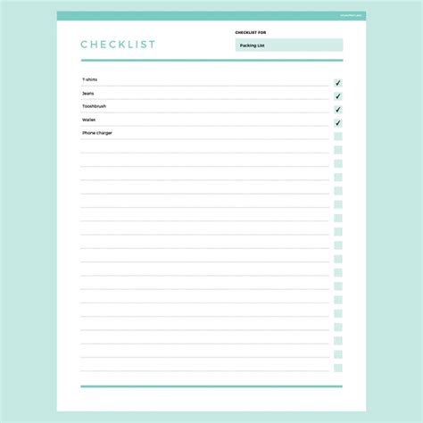 Example of a Simple Checklist 的图像结果