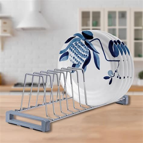 Primax Stainless Steel Thali Stand/Dish Rack/Plate Stand for Modular ...