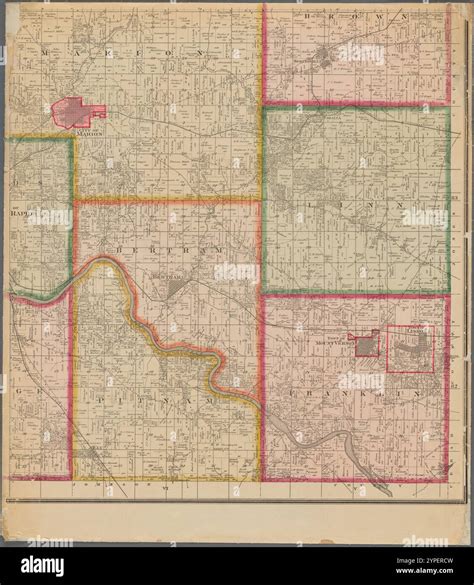 Linn county map hi-res stock photography and images - Alamy