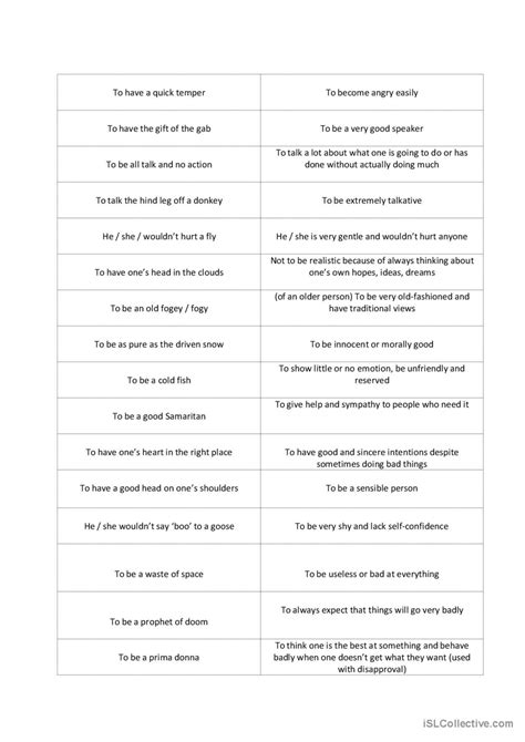 idioms - various 3 warmer, filler…: Français FLE fiches pedagogiques ...