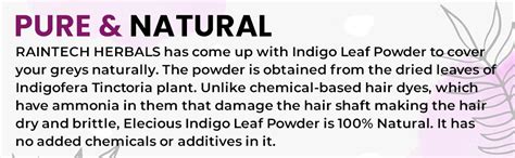 Buy RAINTECH HERBALS Natural Dye for Black Hair | Henna Leaves Powder ...