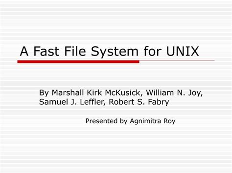 Image result for Fast File System