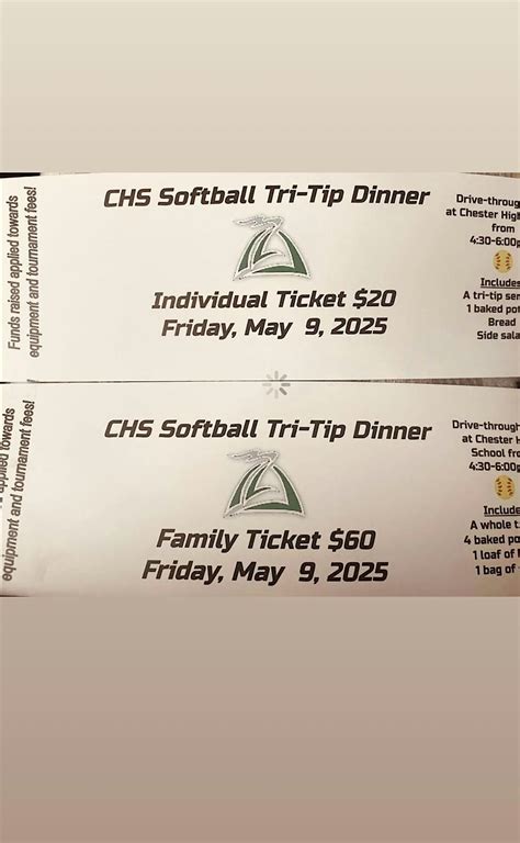 Drive Thru Tri Tip dinner - Chester High School Softball fundraiser ...